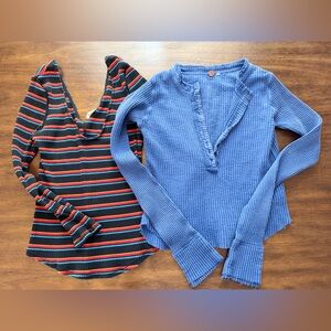 Free People Movement bundle of 2 long sleeve tops